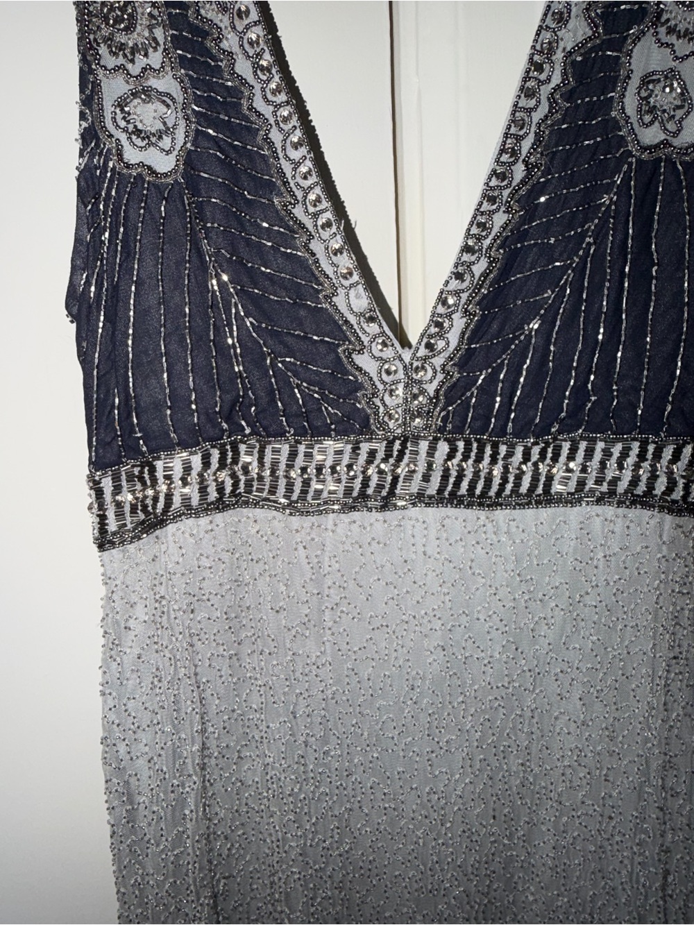 Free People Moondust Beaded Mini Dress in Silver - Picture 8 of 10